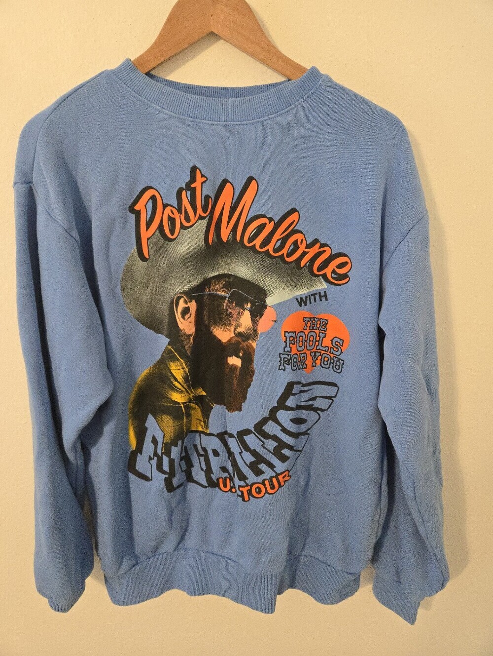 Post Malone Sweatshirt Mens Medium Fleece F1Trillion U.S. Tour